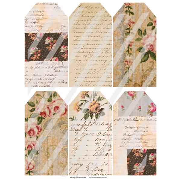 Vintage Elements Collage Sheet 486
