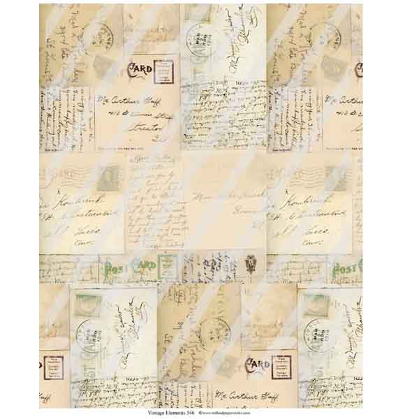 Vintage Elements 546 Post Cards Collage Sheet