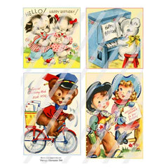 Vintage Elements 566 Birthday Collage Sheet