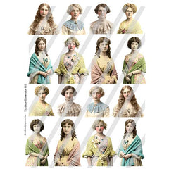 Gilded Era Paper Dolls Collage Sheet Collection Save 15%