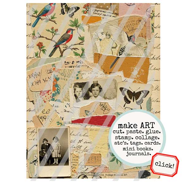 Vintage Elements 627 Vintage Paper Scraps Collage Sheet