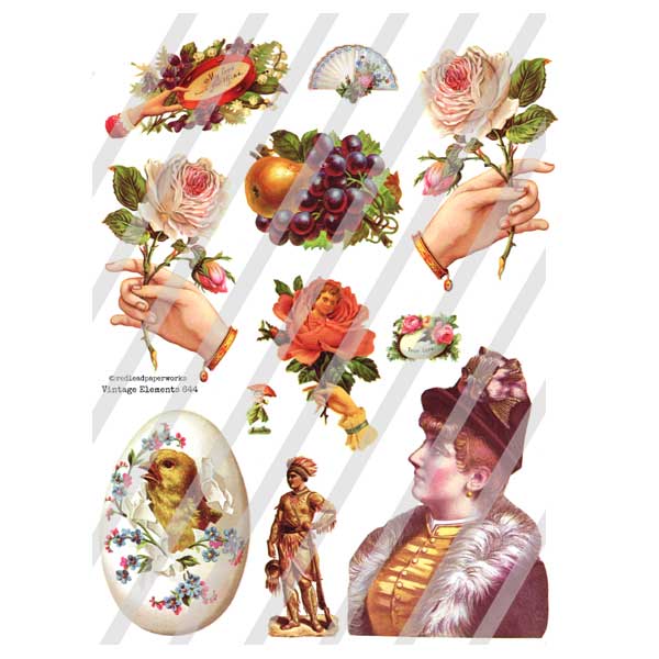 Vintage Elements 644 Collage Sheet