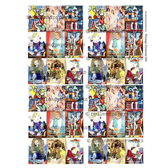 Vintage Elements 653 Artist Postage Stamps Collage Sheet