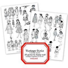 Vintage Girls Collage Sheet Collection SALE!