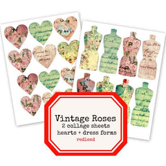 Vintage Roses Collage Sheet Set