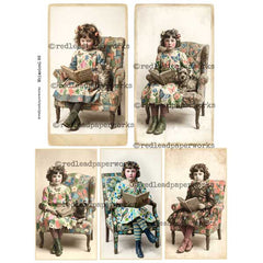 At the Library and In the Studio Art Girls Whimsical Collage Sheet Collection Save 20%