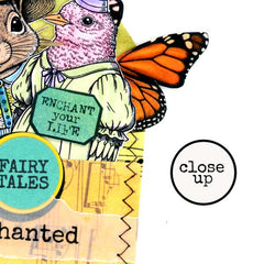 Wood Mount Enchanted Rubber Stamp
