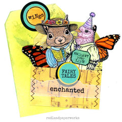 Whimsical Enchanted Animal and Bird  Stitched Fairy Tales Art Tags
