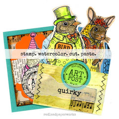 Colorful Watercolor Handmade Whimsical Animal Art Tags