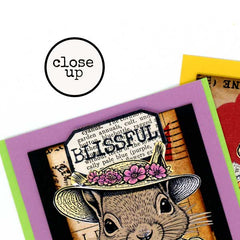 Whimsical Squirrel Rubber Stamp Twinchie