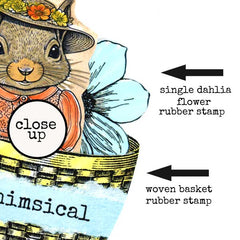 whimsical rubber stamped art cards