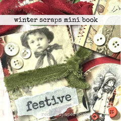 Wood Mount Vintage Holidays Rubber Stamp