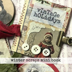 Wood Mount Vintage Holidays Rubber Stamp