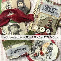 Wood Mount Vintage Holidays Rubber Stamp