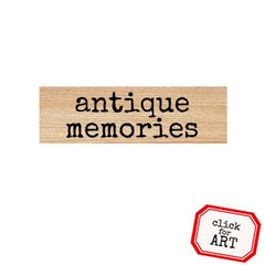 Wood Mount Antique Memories Rubber Stamp