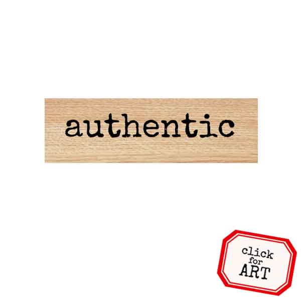 Wood Mounted Authentic Rubber Stamp