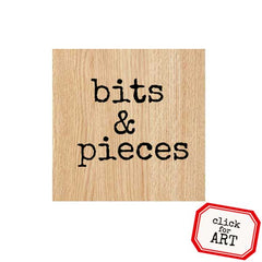 Wood Mount Bits and Pieces Rubber Stamp