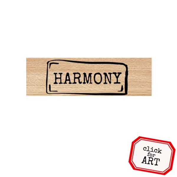 Wood Mounted Harmony Rubber Stamp