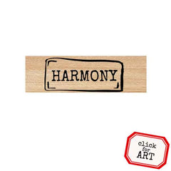 Wood Mounted Harmony Rubber Stamp
