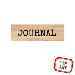 Wood Mounted Journal Rubber Stamp