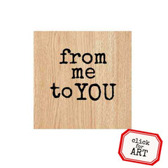 Wood Mount Words Rubber Stamp
