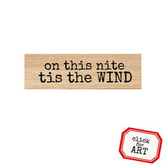 Wood Mount On This Nite Rubber Stamp