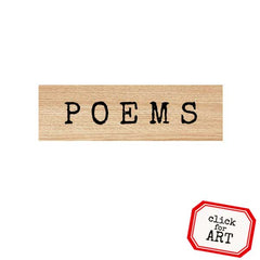 Poems Wood Mounted Rubber Stamp