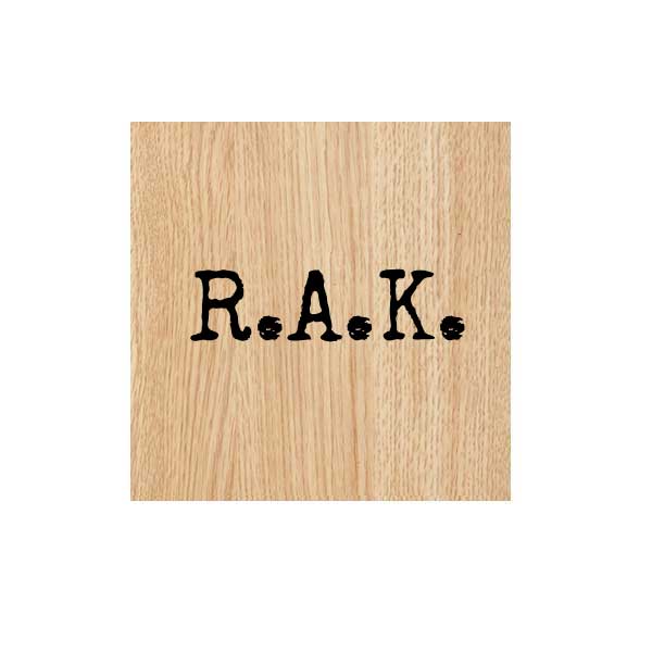 Wood Mount R. A. K. Rubber Stamp