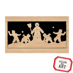 Snowman Rubber Stamp