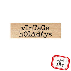 wood Mount Vintage Holidays Rubber Stamps