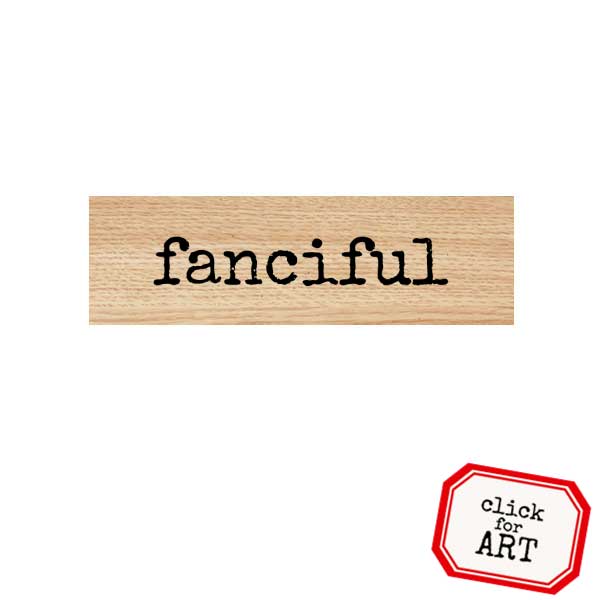 Wood Mount Fanciful Rubber Stamp