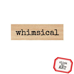 Wood Mount Whimsical Rubber Stamp