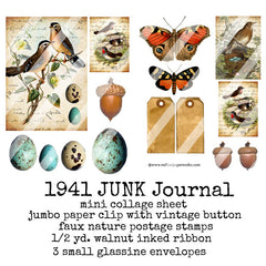 1941 Garden Junk Journal Art Kit Save 10%