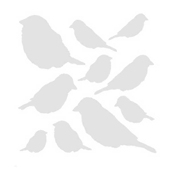 All Birds Gather Here Stencil 6 x 6