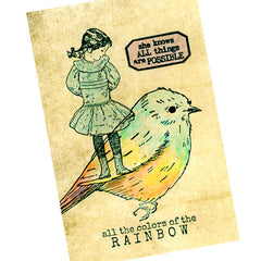 Chirp Bird Rubber Stamp