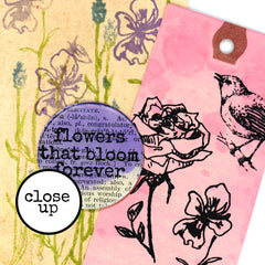 flowers that bloom rubber stamp