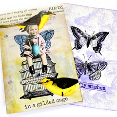 Butterfly Wishes Rubber Stamp