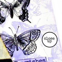 Butterfly Wishes Rubber Stamp