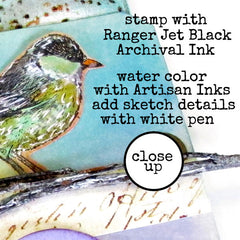 Follow Your Dream Bird Rubber Stamp
