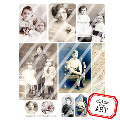 vintage photo collage sheets