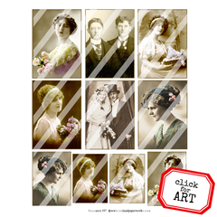 Ancestors 197 Artist Trading Cards Collage Sheet