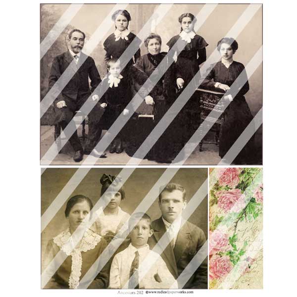 Ancestors 202 Vintage Photos Collage Sheet