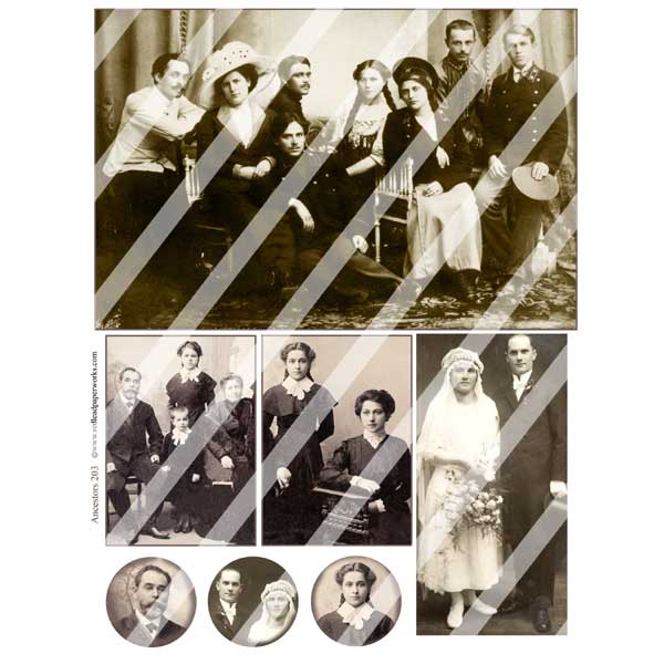 Ancestors 203 Vintage Photos Collage Sheet