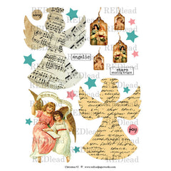 Christmas Collage Sheet 92 - Alice Angel Ornaments