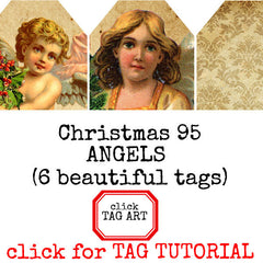 Christmas Collage Sheet 95 Angel Tags