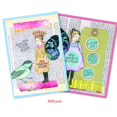 Maria Art Girl Rubber Stamp