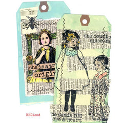 Maria Art Girl Rubber Stamp