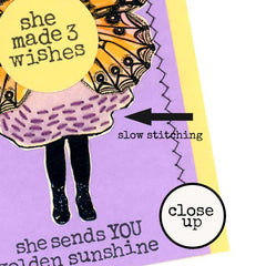 Maria Art Girl Rubber Stamp
