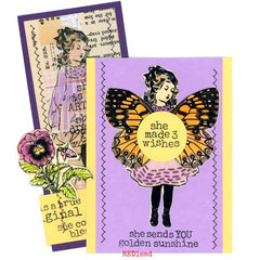 Maria Art Girl Rubber Stamp
