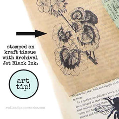 Geranium Flower Rubber Stamp SAVE 10%